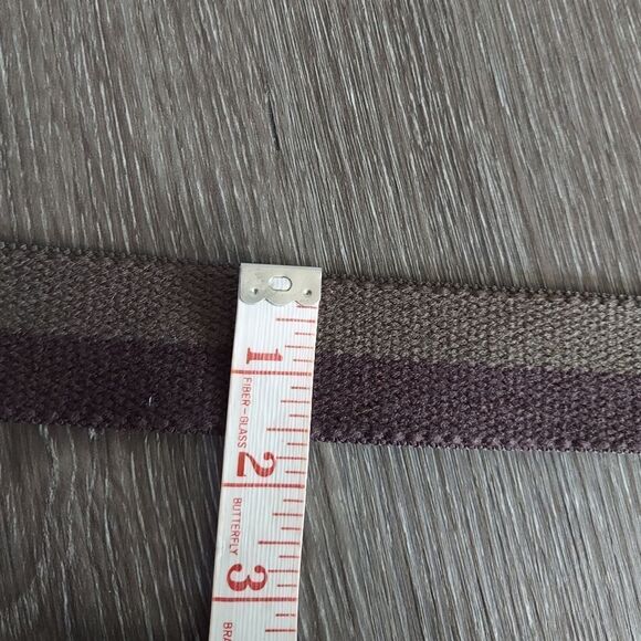 Banana Republic Two Tone Canvas Belt Solid Brass  41.5in Long - Picture 5 of 5